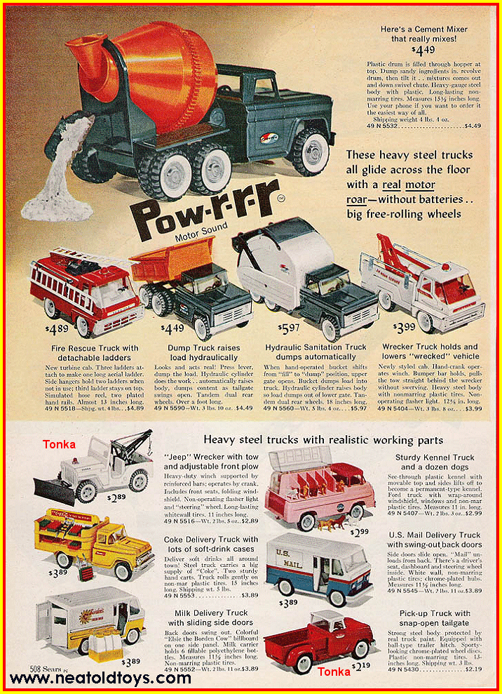 Vintage 1966 Sears Christmas Catalog Tonka Toys Truck Advertisement