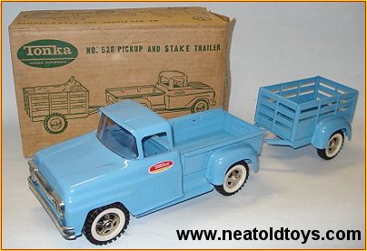 Tonka #528 Pick-up & Stake Trailer Made in New Zealand